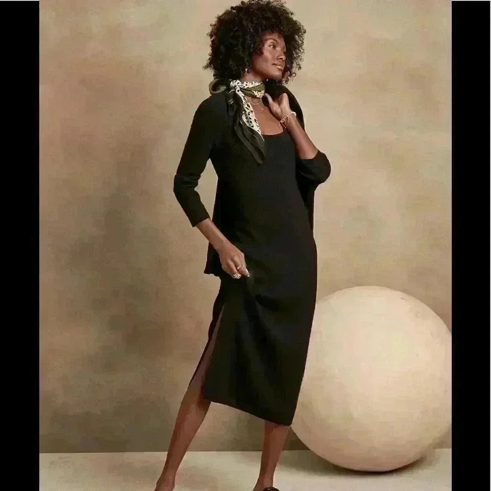 Banana Republic Scoop-Neck Midi Dress